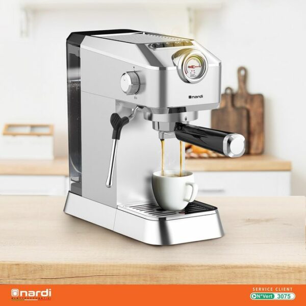 Nardi Machine à café à bras 2EN1- 20 Bars – 1400 W -1,2L NCM-B14X
